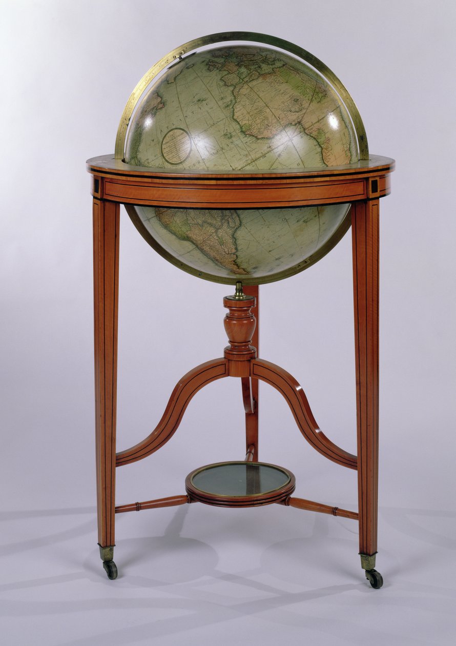 A Regency Terrestrial Library Globe on Mahogany stand, 1806 by English School