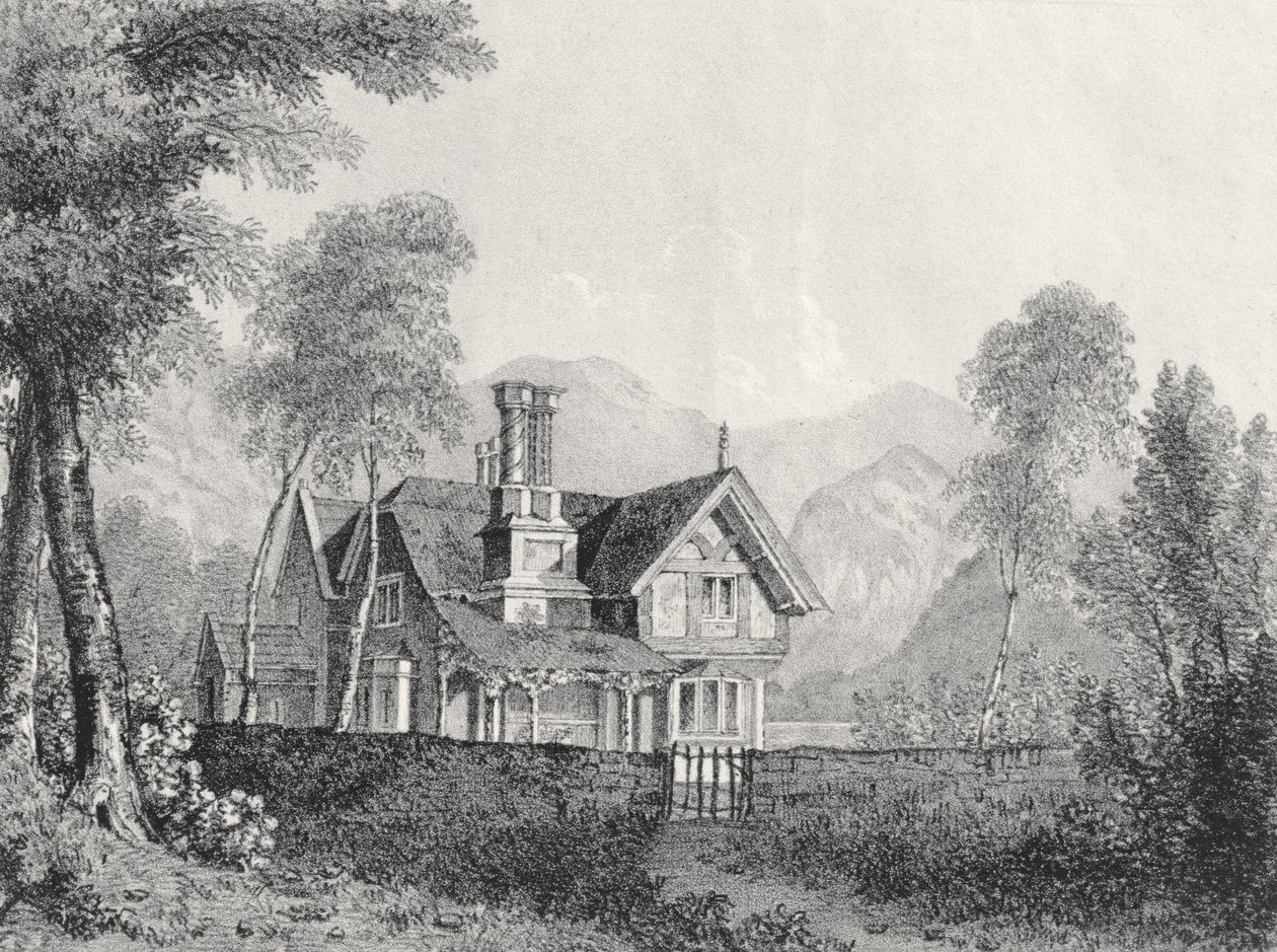 A cottage in a landscape, from Michael Faraday