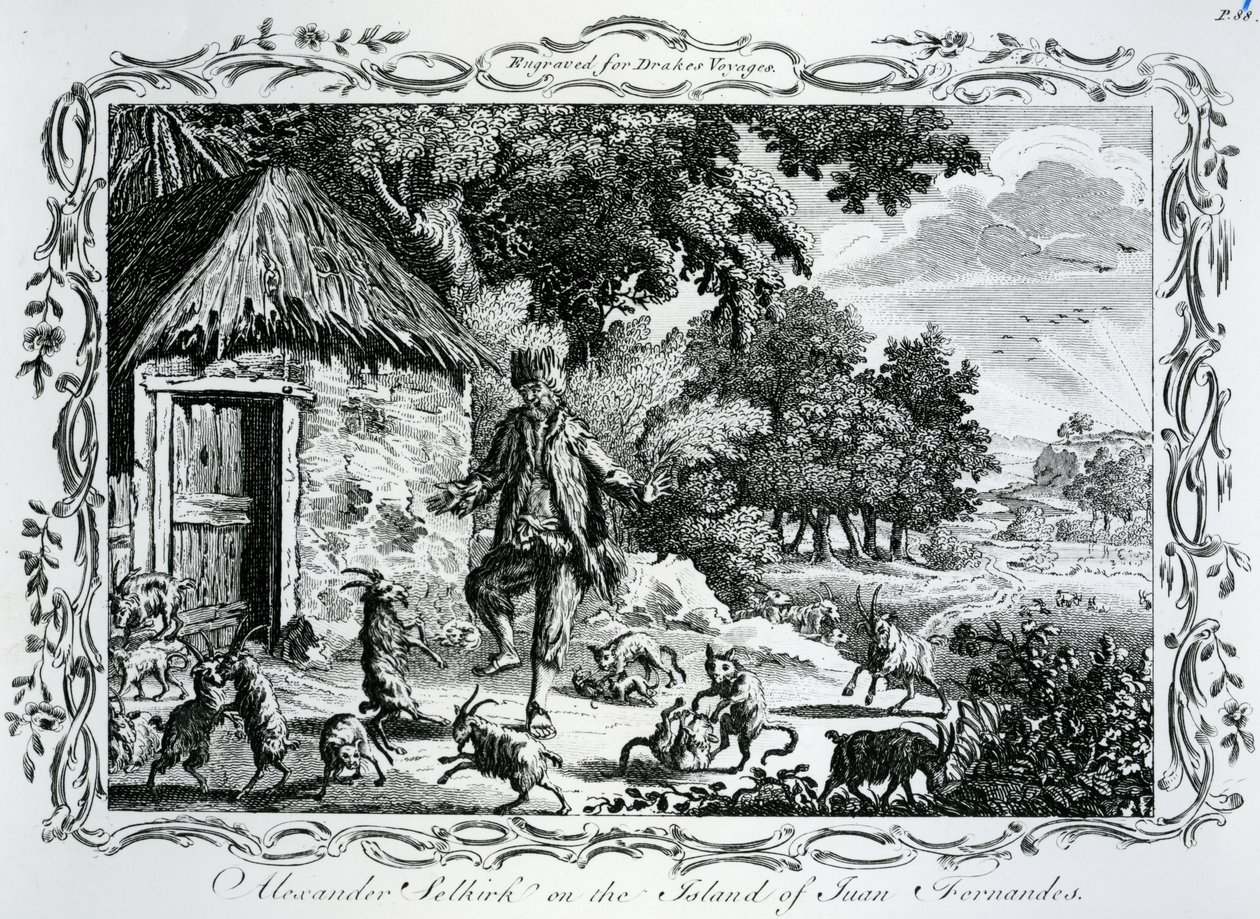 Alexander Selkirk on the Island of Juan Fernandes, Published in 