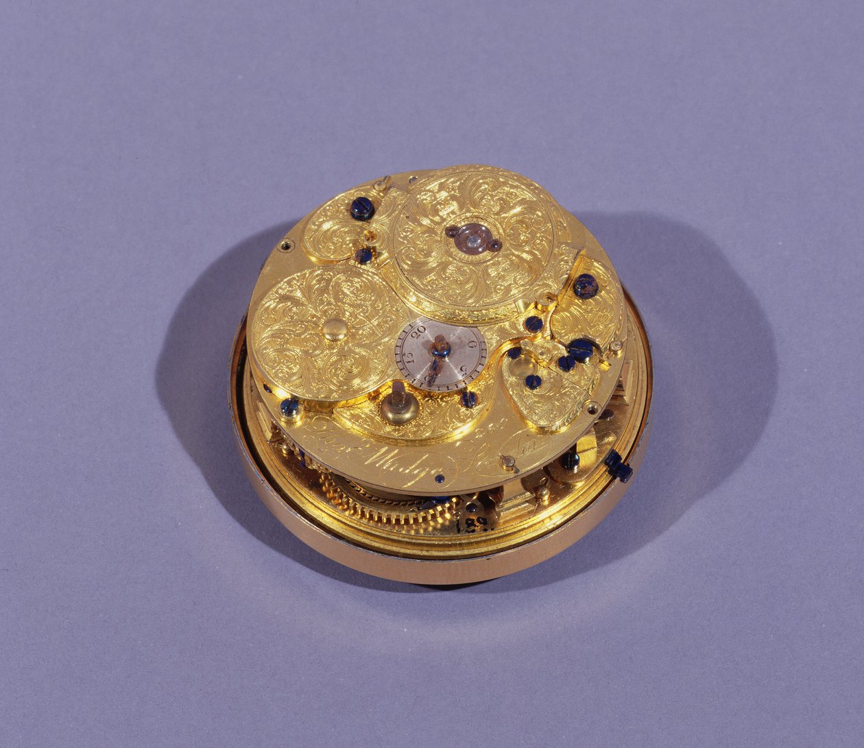 Backplate of a watch movement, by Thomas Mudge, London, made for the King of Spain, 1755 by English School