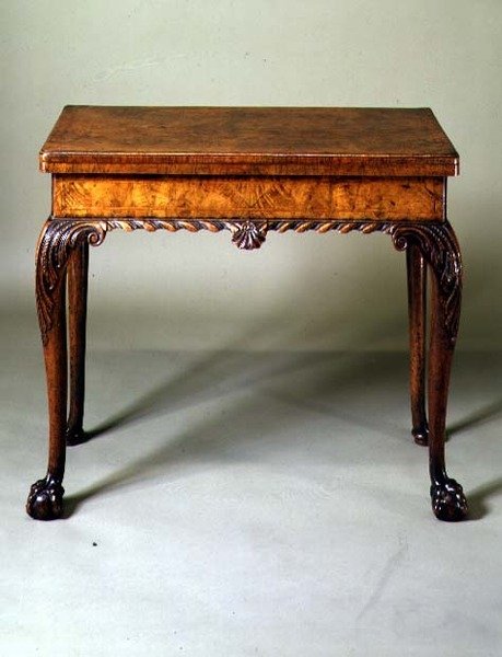Card table with ball and claw feet by English School