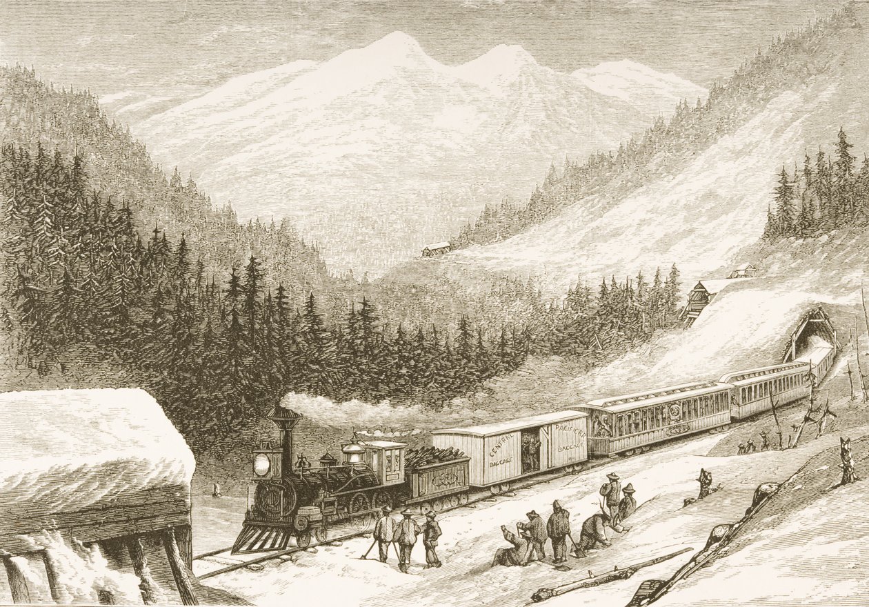 Carrying United States Mail Across the Sierra Nevada in 1870, from 