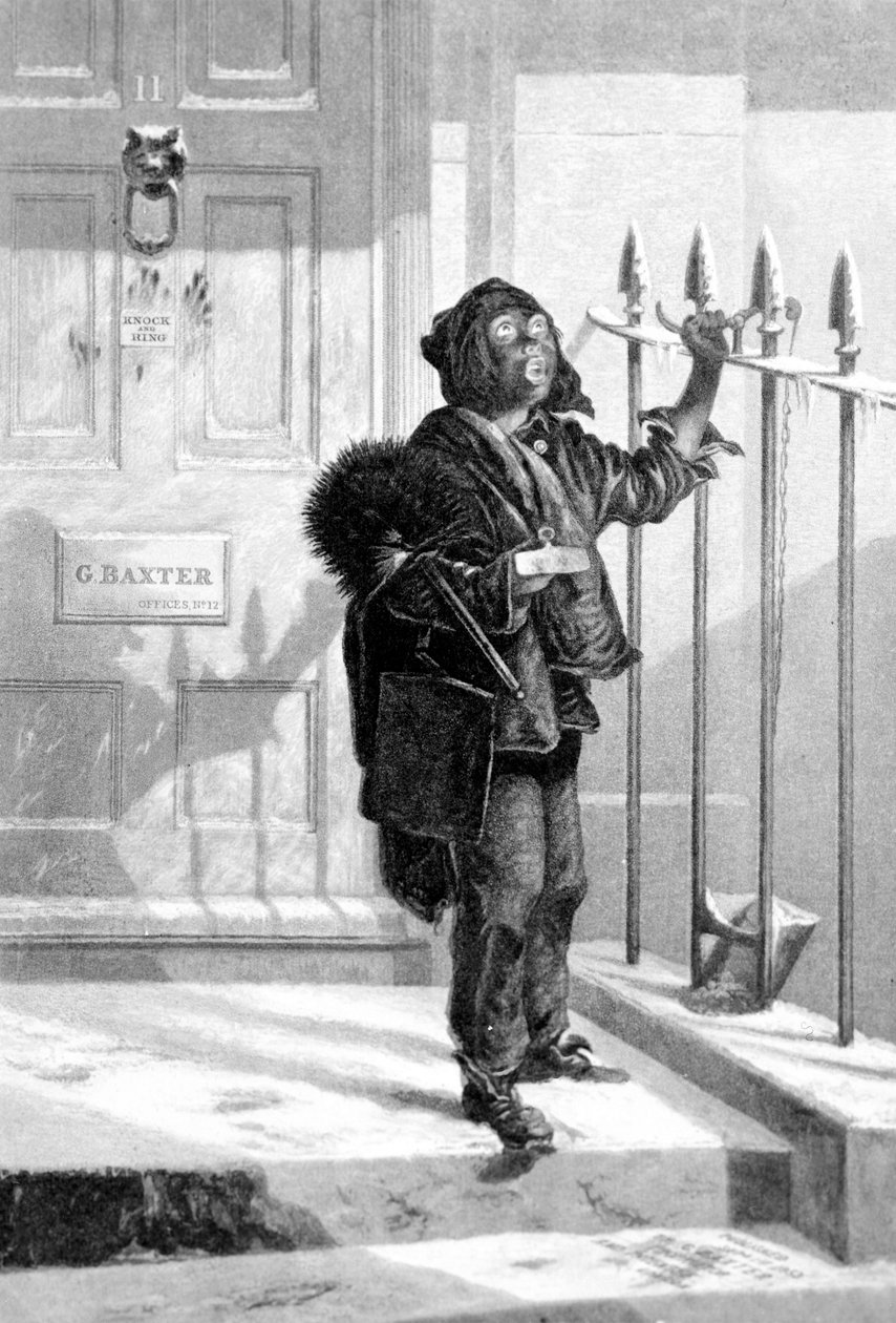 Chimney Sweep on the Morning Call, 1853 by English School