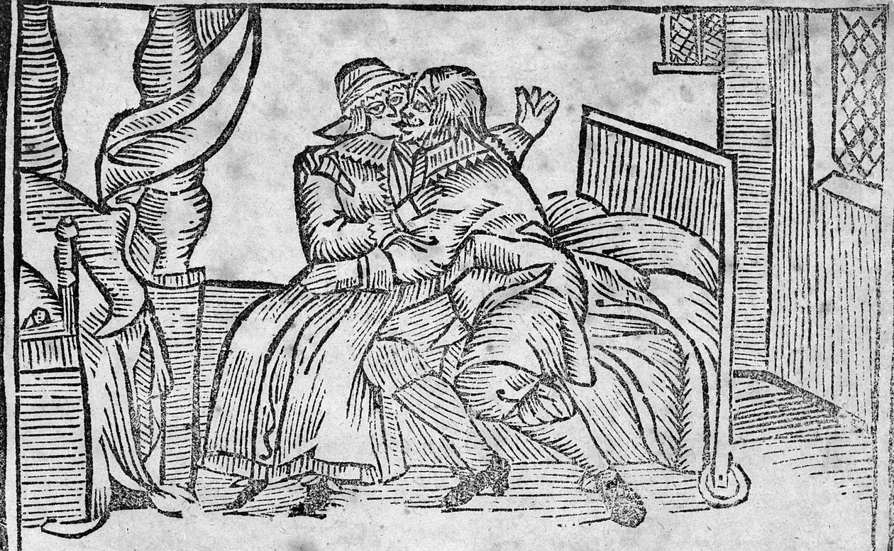 Couple Kissing, illustration from the 
