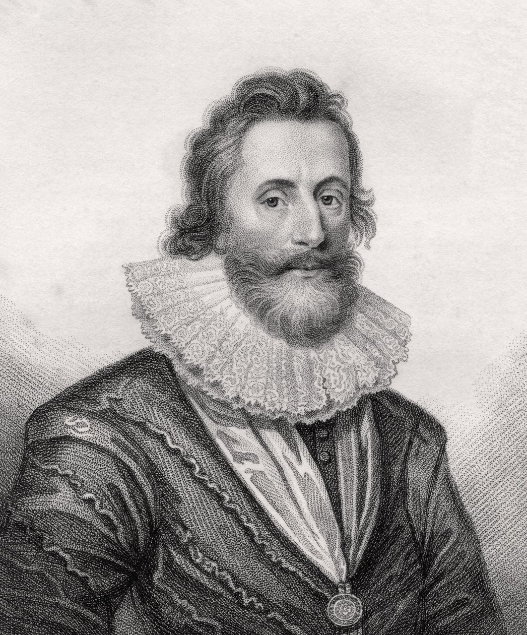 Dudley North, engraved by Rivers, illustration from 