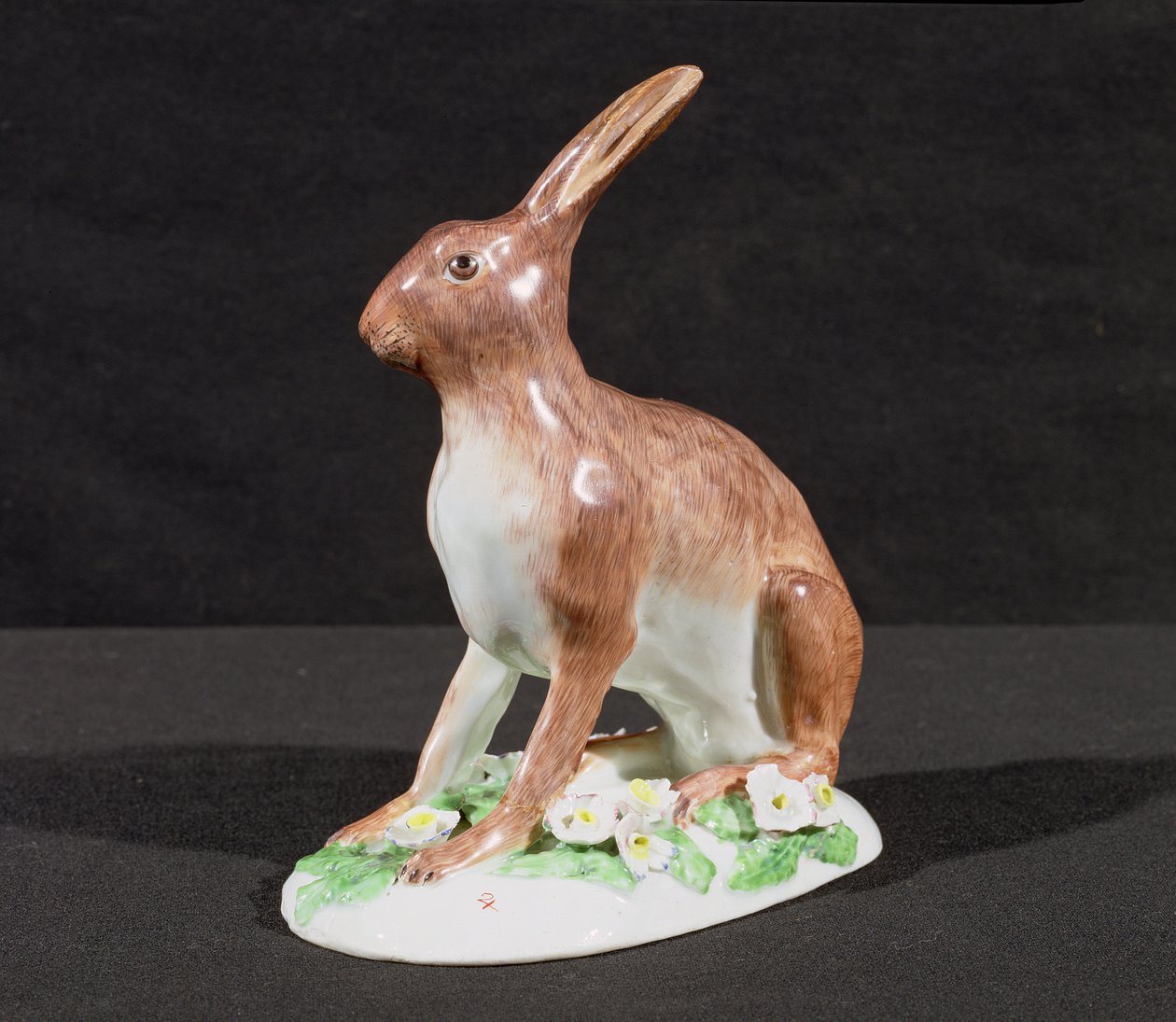Figure of a Hare, Plymouth, mark 2 in red, 1769-70 by English School