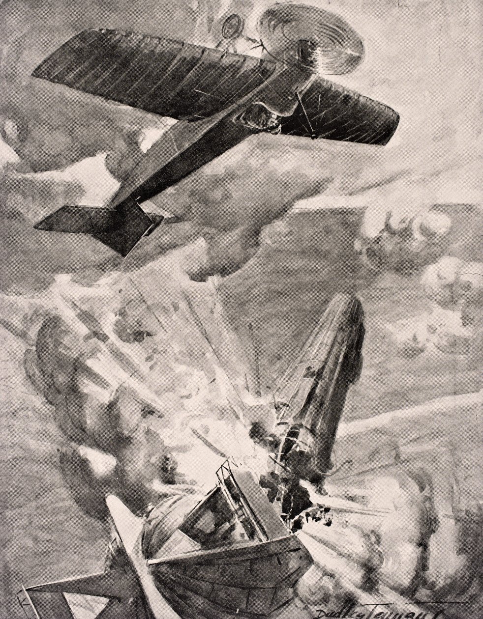 Flight Sub-Lieutenant Warneford VC Bombs and Destroys Zeppelin Airship, from 