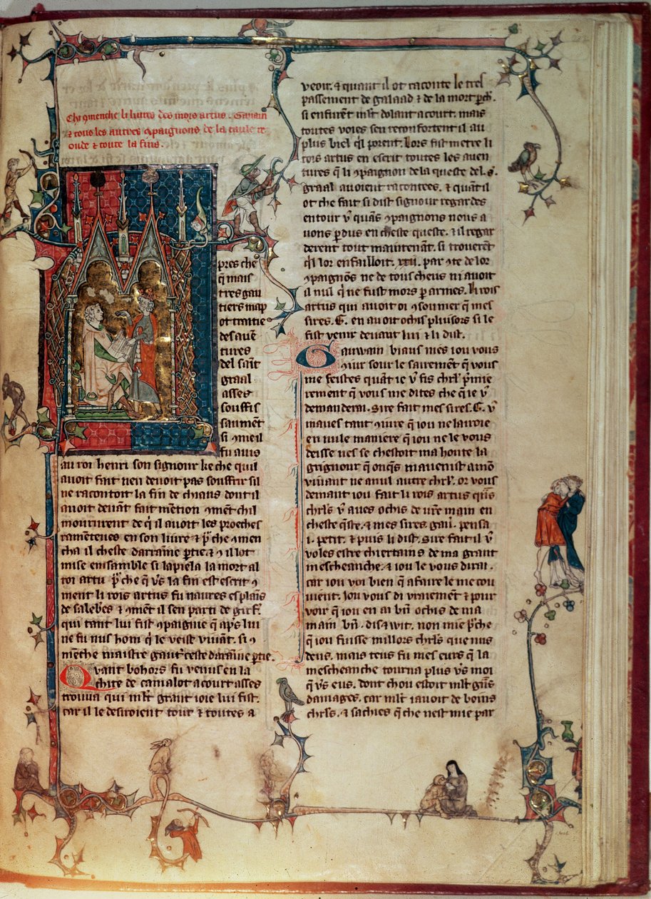 Walter Map taking down a story of the adventures of the Knights of the ...