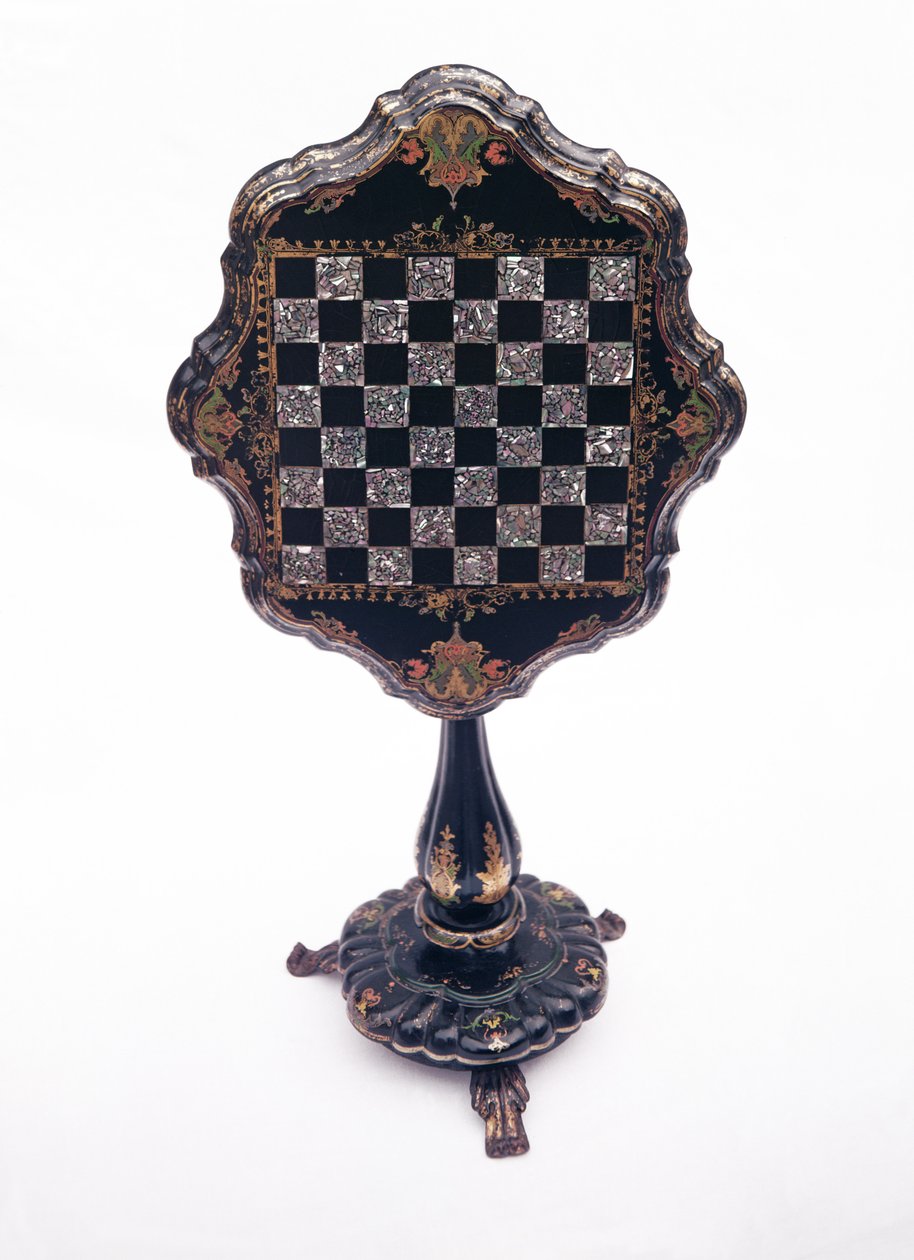 Games table, c.1850-60 by English School