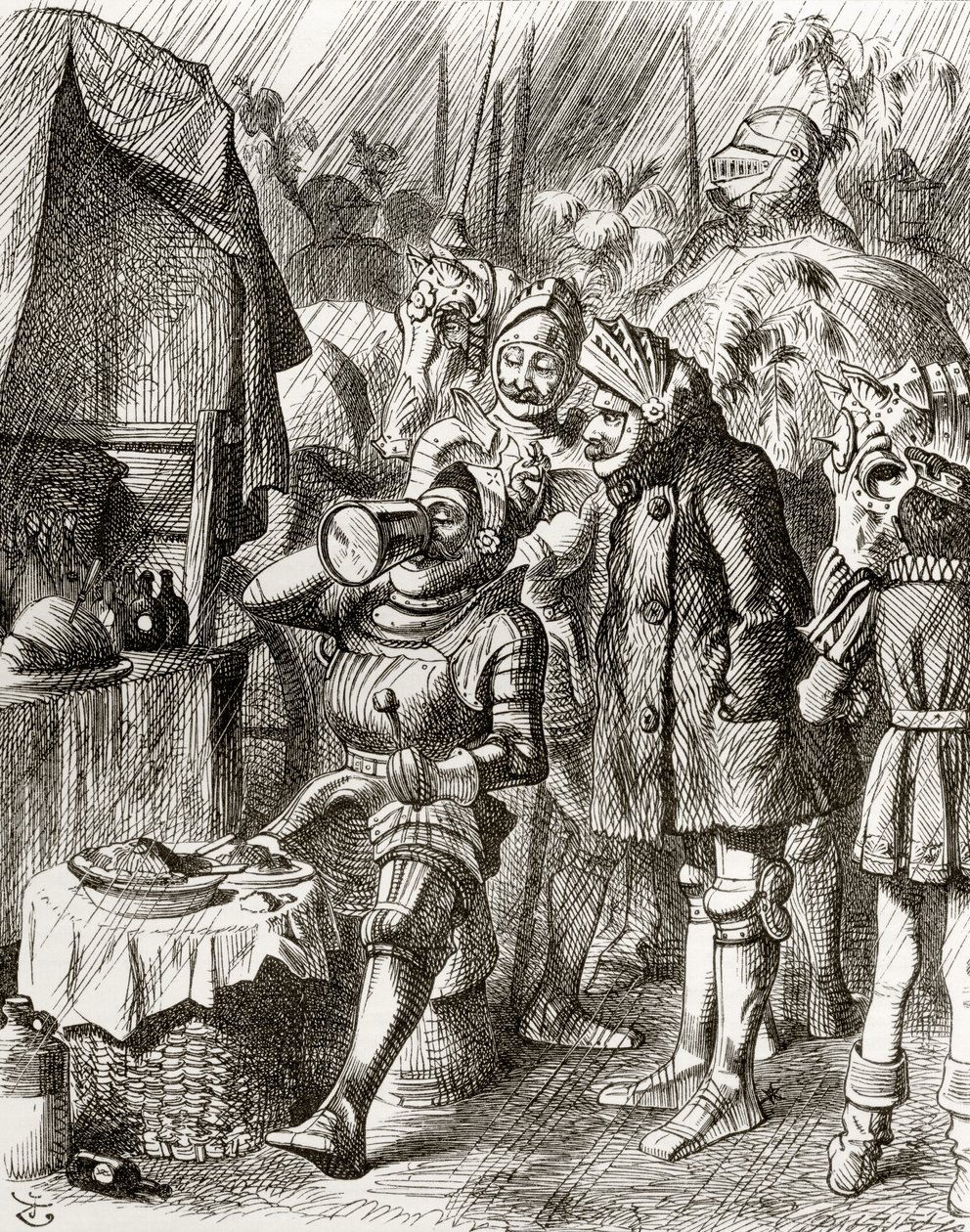 Illustration after J. Tenniel for the Poem 'The Cynotaph', from 'The ...