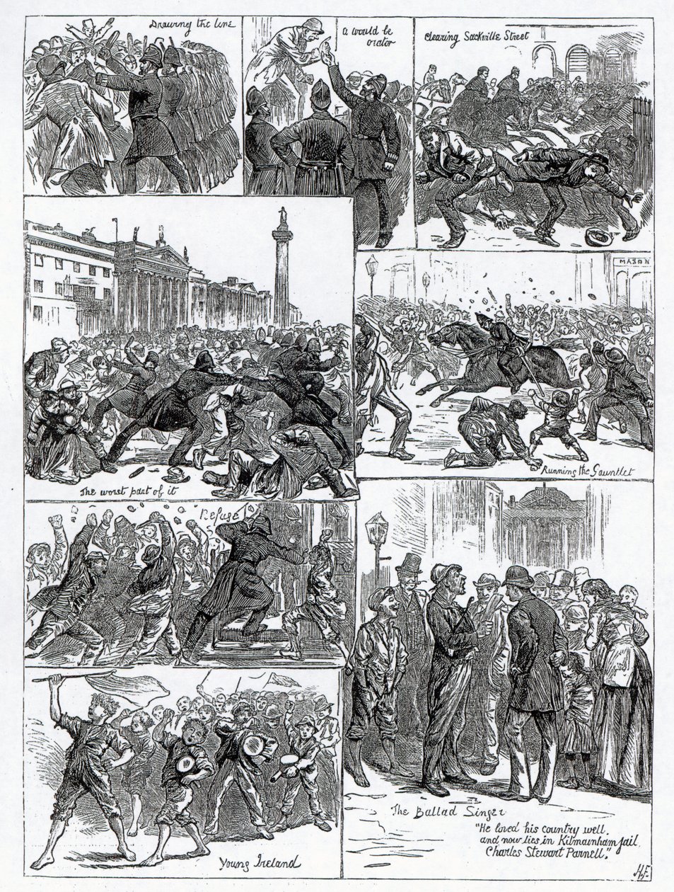 Irish Land League Agitation, illustrations from 