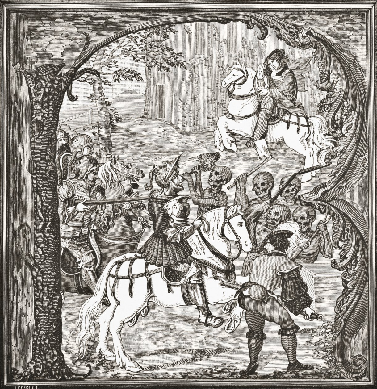 Legend of the Three Dead and the Three Living, 1878 by English School