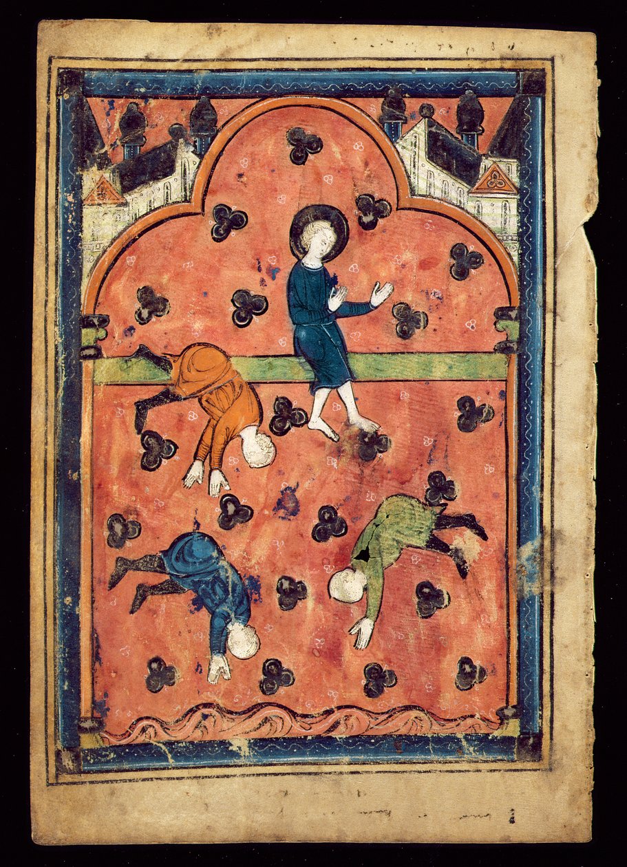 Apocryphal Story of the Infant Jesus Riding on a Sunbeam, Leaf from a Psalter by English School