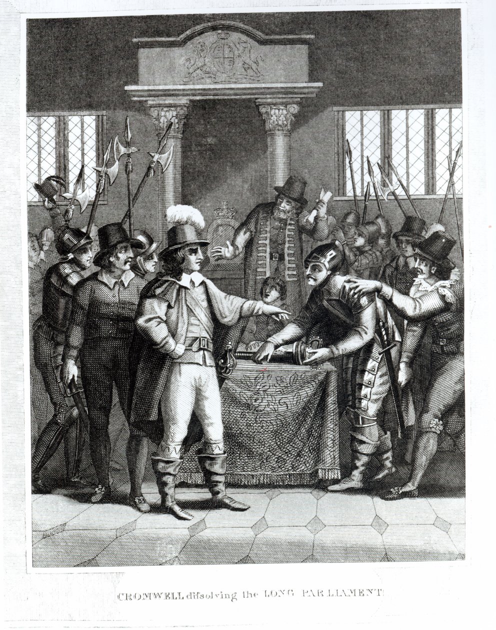 Oliver Cromwell Dissolving the Long Parliament in 1653