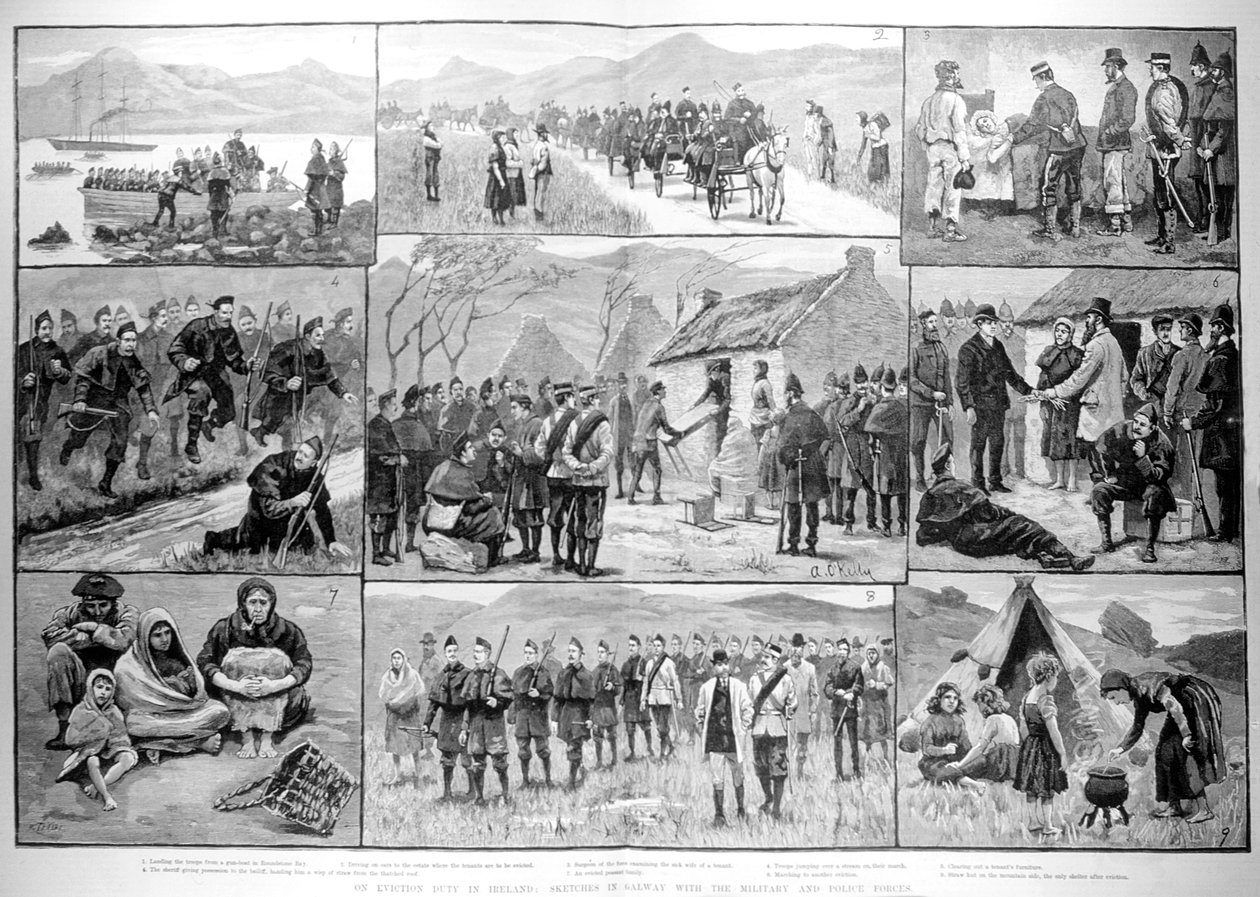 On Eviction Duty in Ireland: Sketches in Galway with the Military and Police Forces, from 