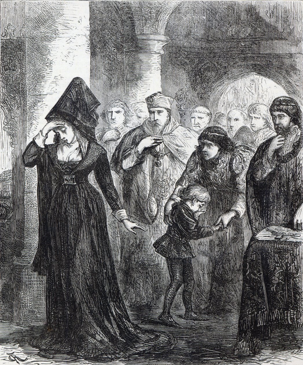 Parting of Queen Elizabeth Wydville and Her Son, the Duke of York by English School