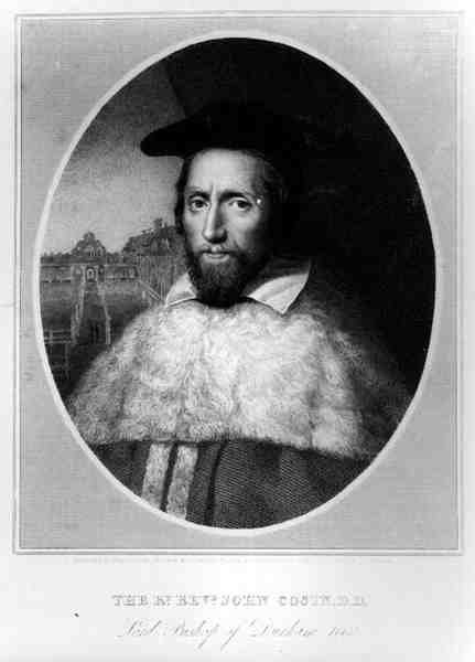 Portrait of the Rt Reverend John Cosin (1594-1672), Lord Bishop of Durham 1660, engraved by Edward Scriven (1775-1841), 1815 by English School
