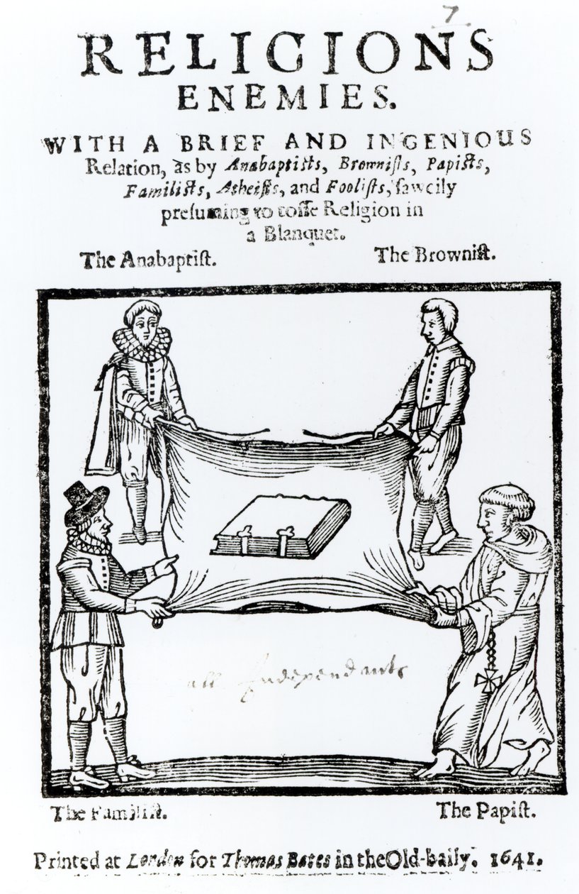 Religious Enemies, 1641 by English School