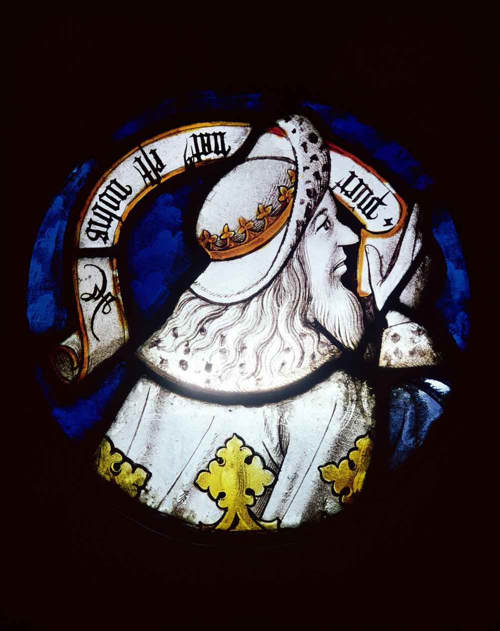 Roundel of the prophet Isaiah by English School