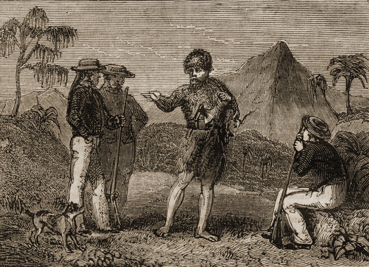 Selkirk and the British Sailors, Illustration from 