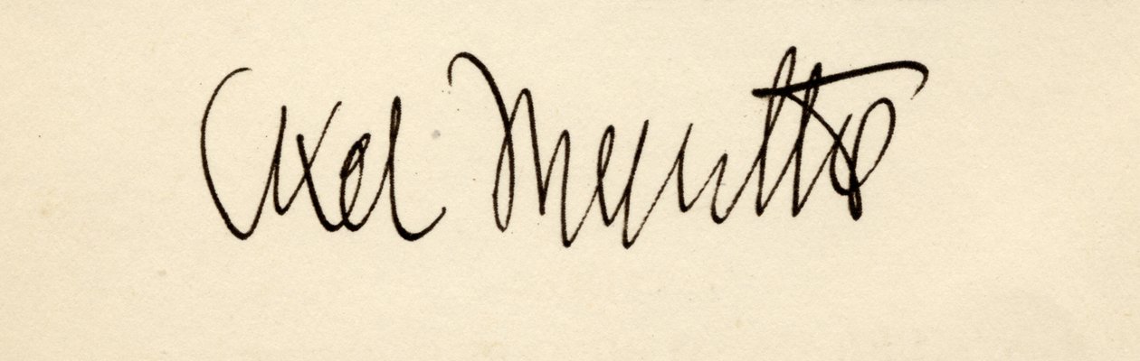 Signature of Axel Martin Fredrik Munthe, from 