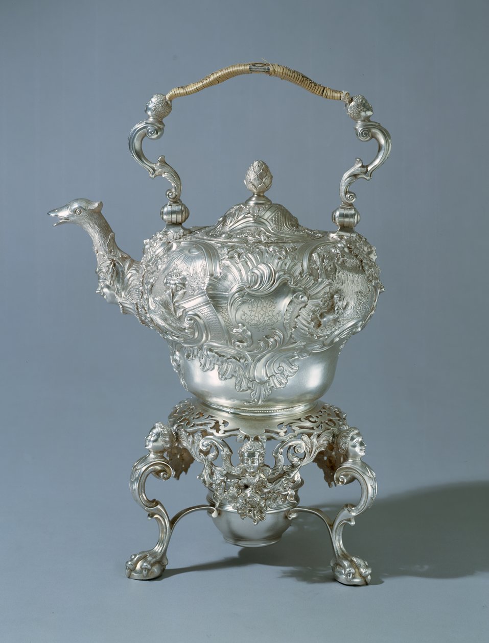 Tea kettle in a high rococo manner by Thomas Whipham, London, 1747-48 by English School