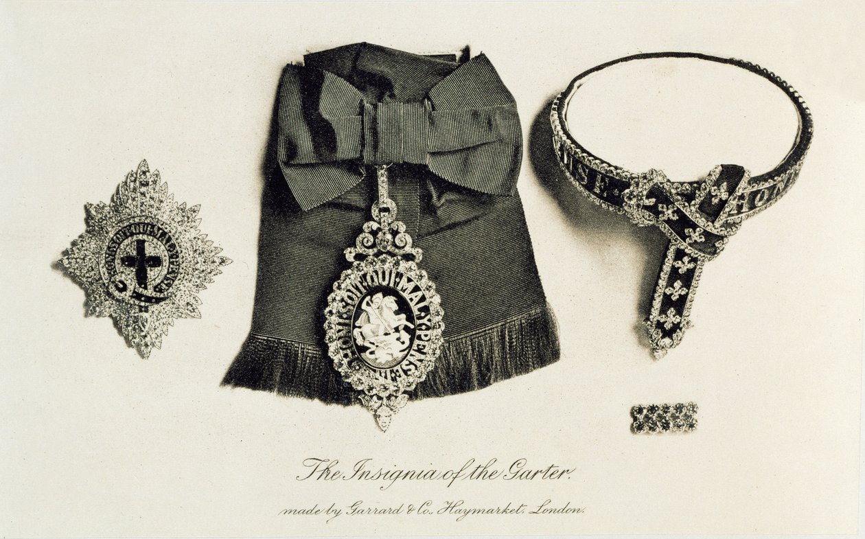 The Insignia of the Garter, made by Garrard & Co., Haymarket, London by English School