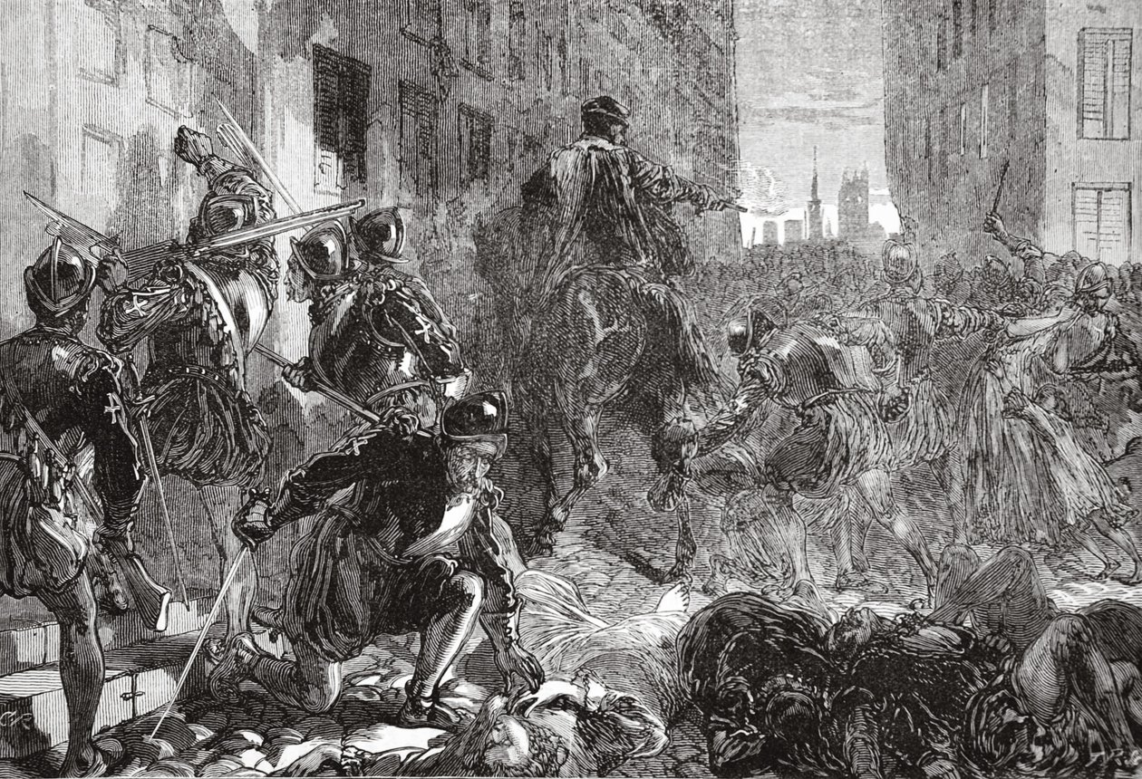 The Night of the Massacre of St. Bartholomew by English School