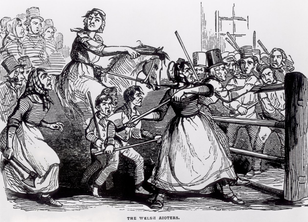 The Welsh Rioters, from The Illustrated London News, 11 February 1843 by English School