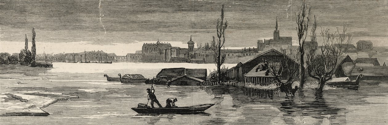 The Disastrous Floods in Austria-Hungary: View of Raab Lately Inundated by the Danube, from 