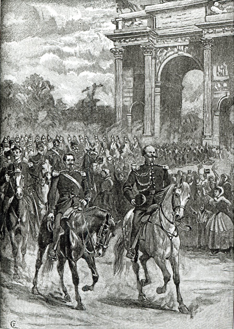 The Entry of Napoleon III and Victor Emmanuel into Milan by English School