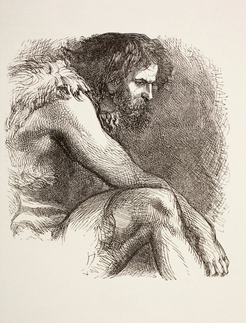 Timon in his Cave in Timon of Athens, from 'The Illustrated Library ...