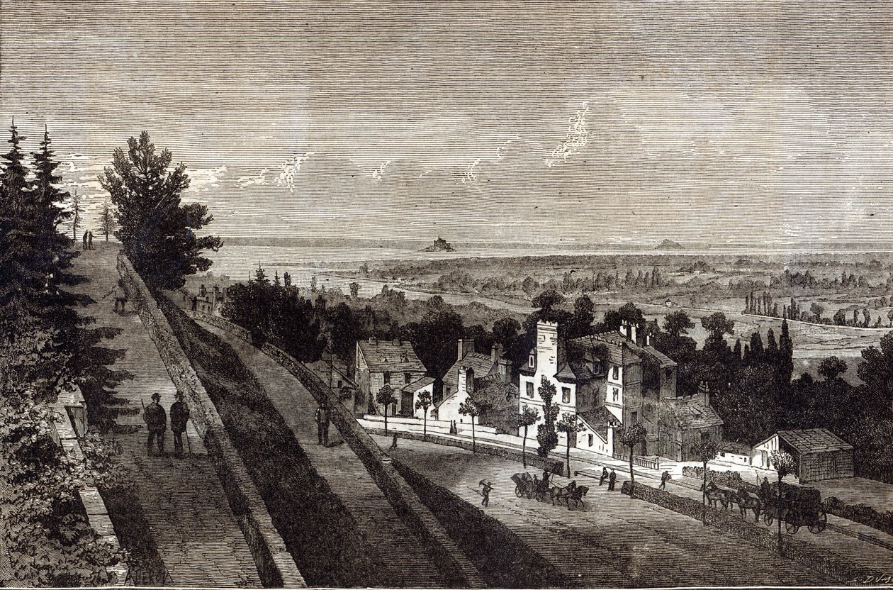 View of the Bay of Mount St. Michael, from Avranches, Normandy, from The Graphic by English School