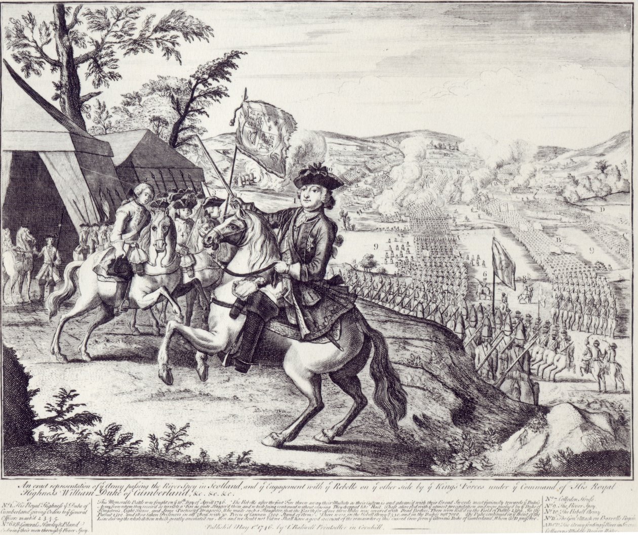 William Duke of Cumberland and the Rebel Forces, 1st May 1746 by English School