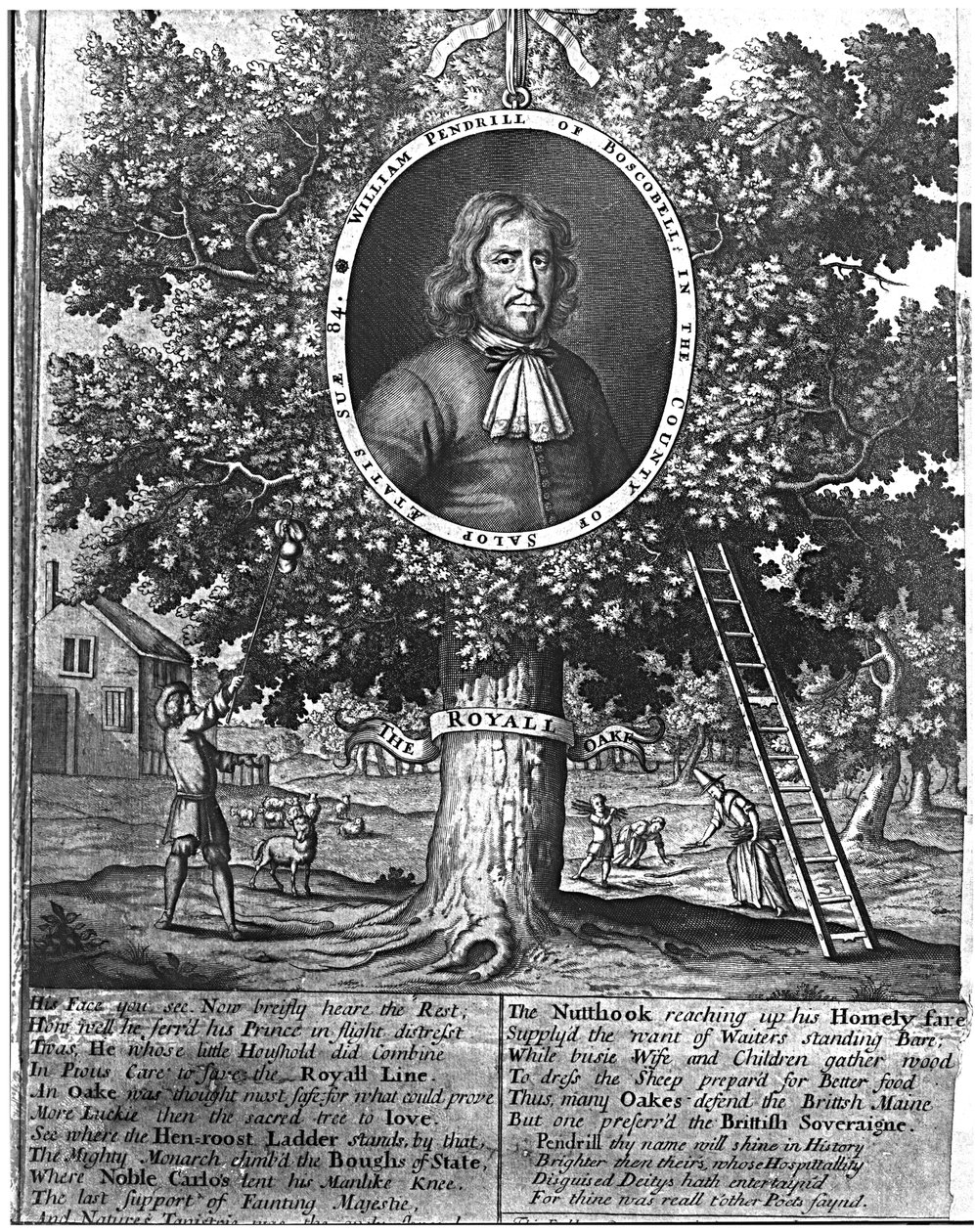 William Pendrill and the Boscobel Oak, c.1700 by English School
