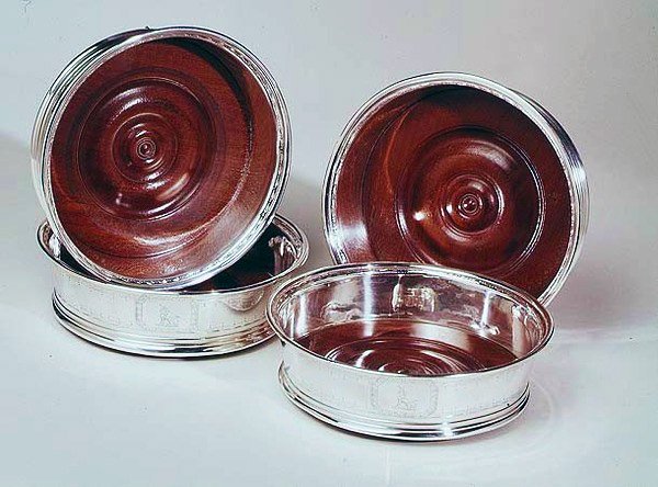 Wine Coaster, Set of Four, George IV, Made by Eley & Fearn by English School