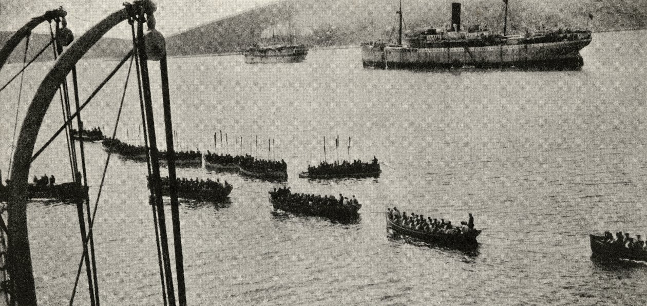 A Landing Force Leaving the Transports for the Shore During the Gallipoli Campaign, from 
