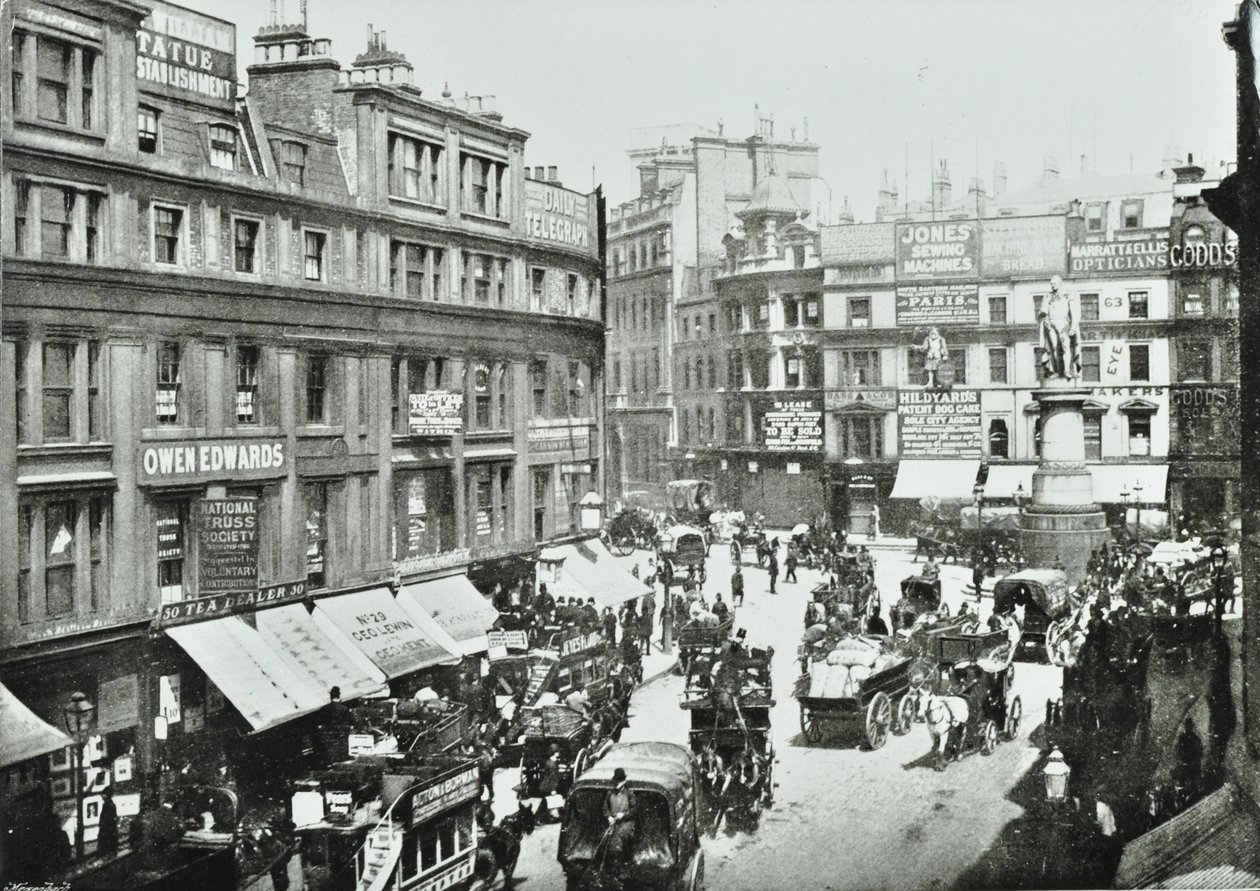 King William Street, looking north, City of London, 1895 by English Photographer