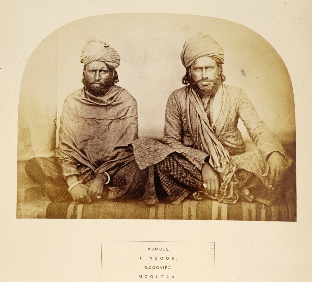 Kumbos, Hindoos, Googaira, Mooltan, from The People of India, by J. Forbes Watson, published 1868 by English Photographer