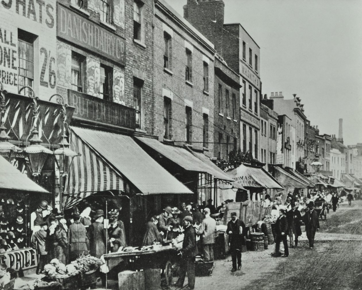 Lower Marsh: looking east, 1896 by English Photographer