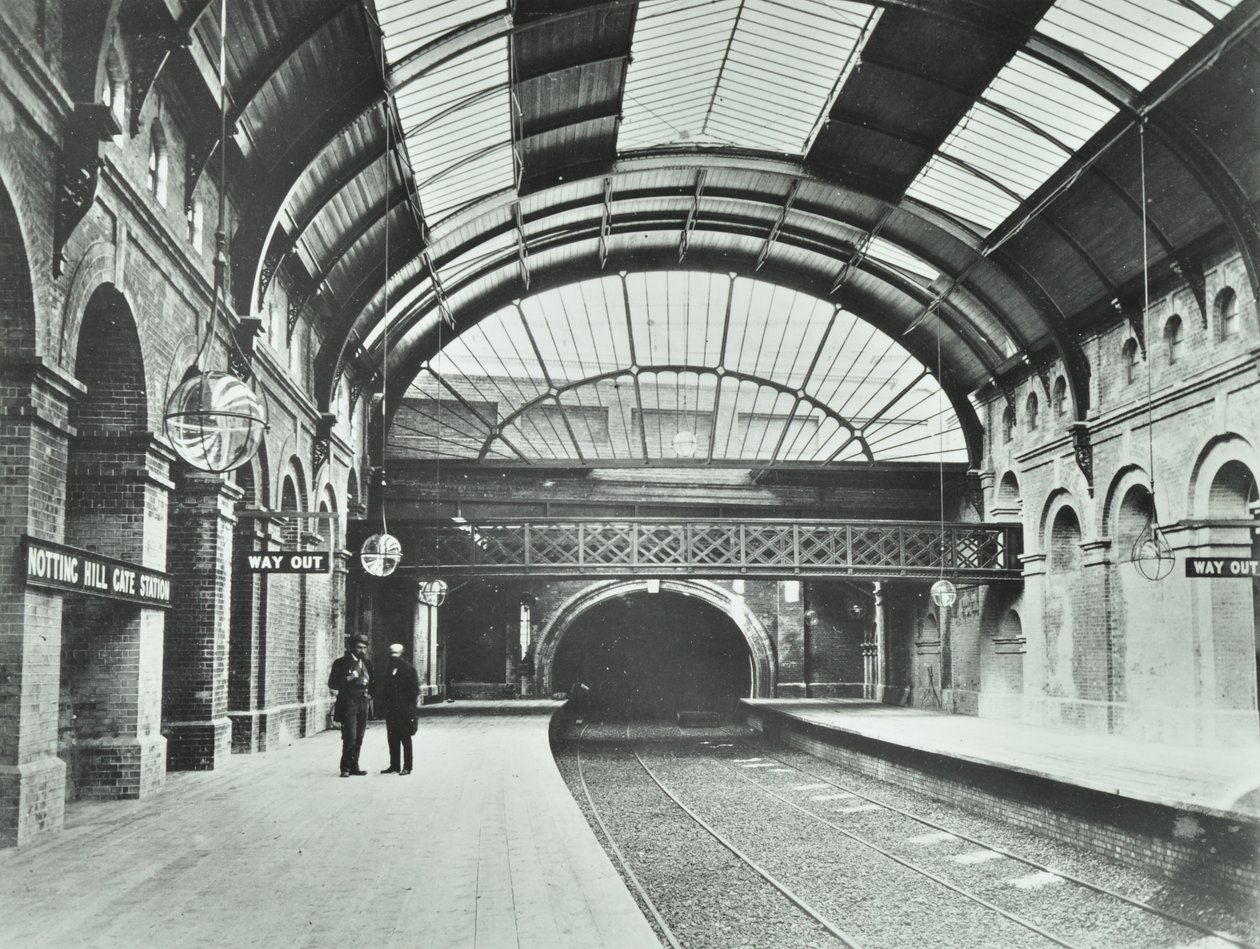 Notting Hill Gate Underground Station: View of Platforms and Track, 1868 by English Photographer