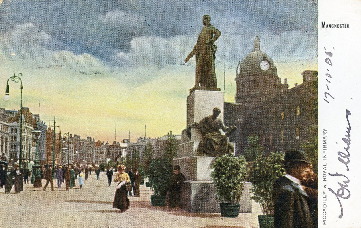 Piccadilly and the Royal Infirmary, Manchester by English Photographer