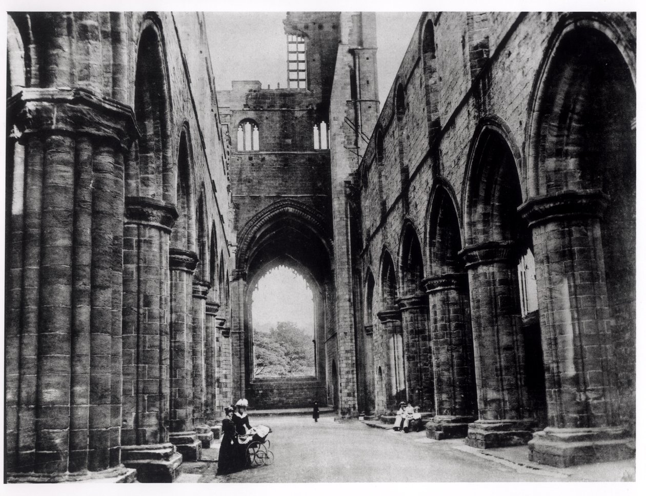 Visitors to Kirkstall Abbey by English Photographer English Photographer