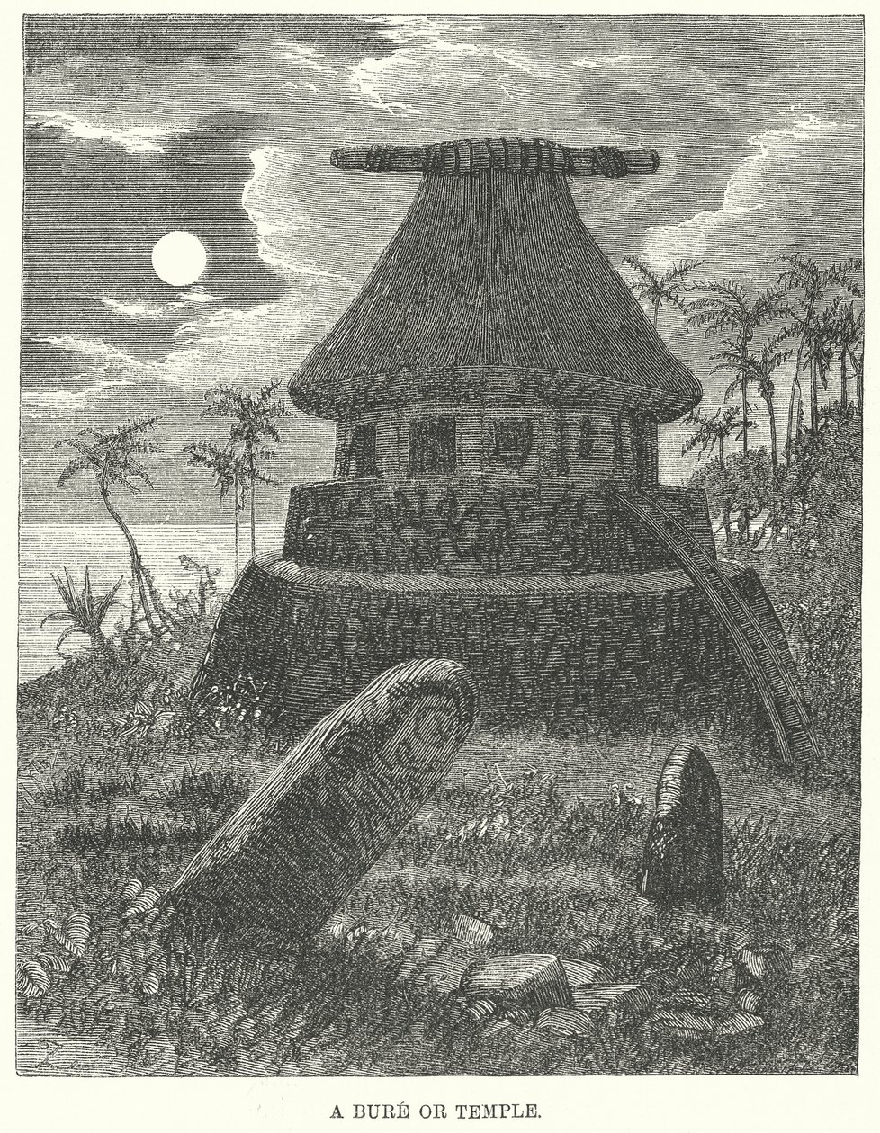 A Bure or Temple by English School