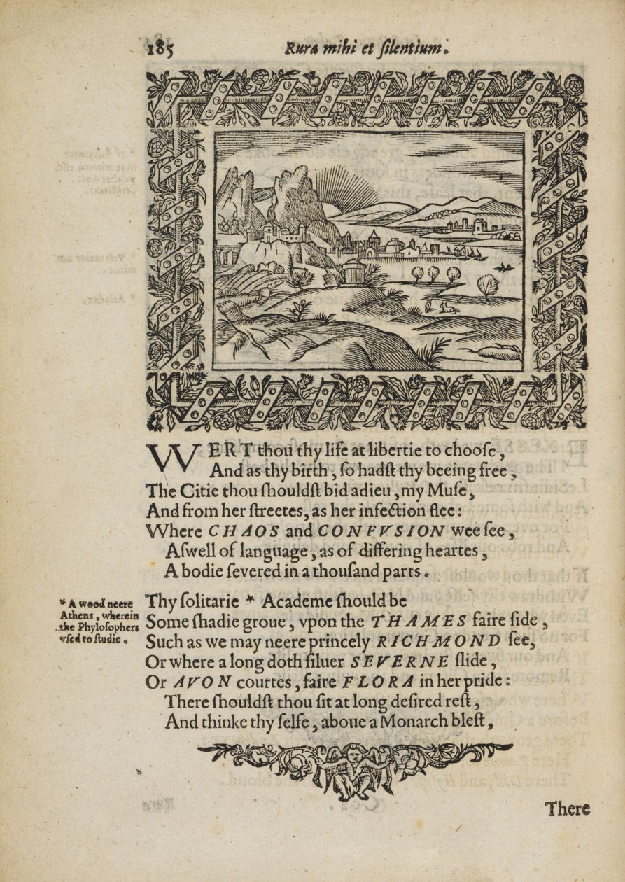 A Rural Scene with the poem 