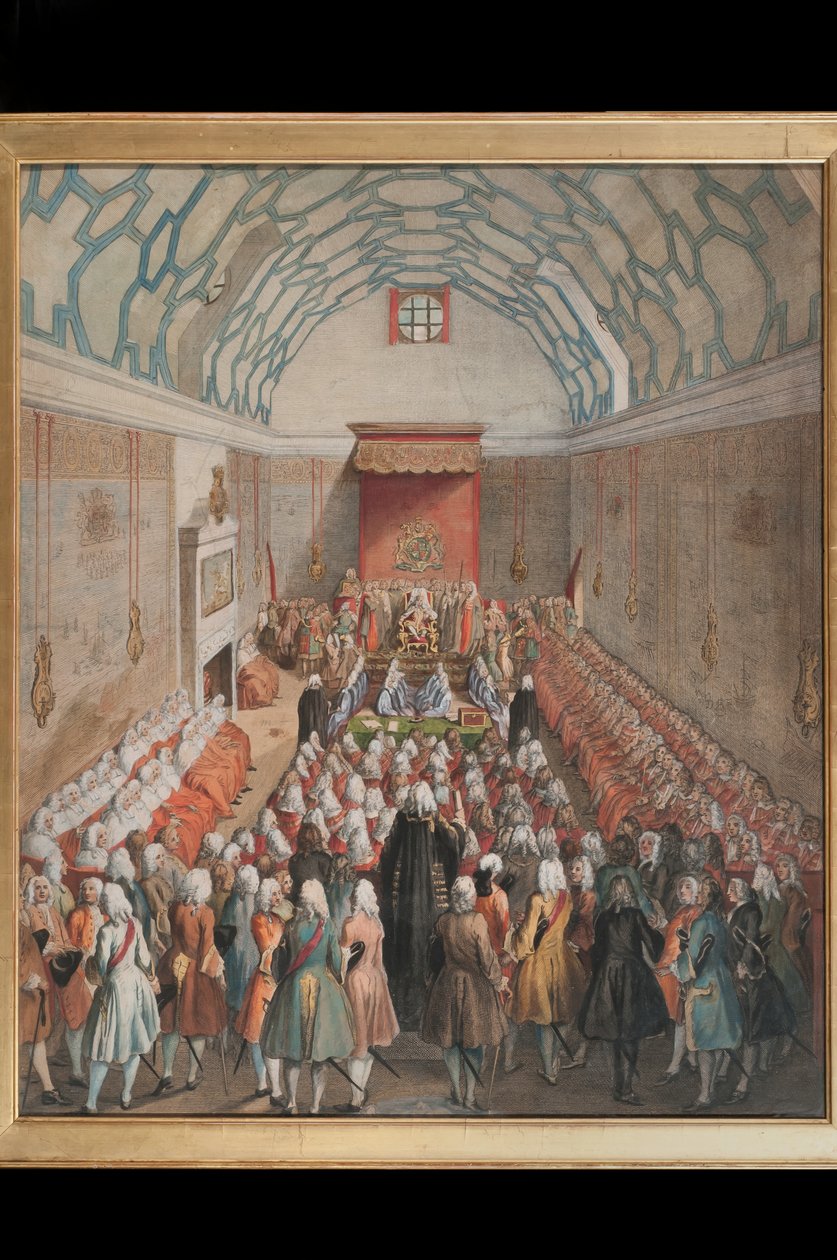 A View of the House of Lords, Engraved by Benjamin Cole, c.1755 by English School