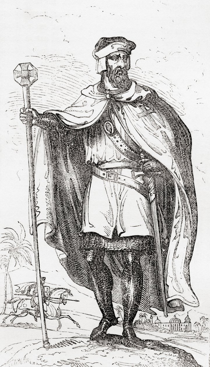A knight templar, from Old England: A Pictorial Museum by English School