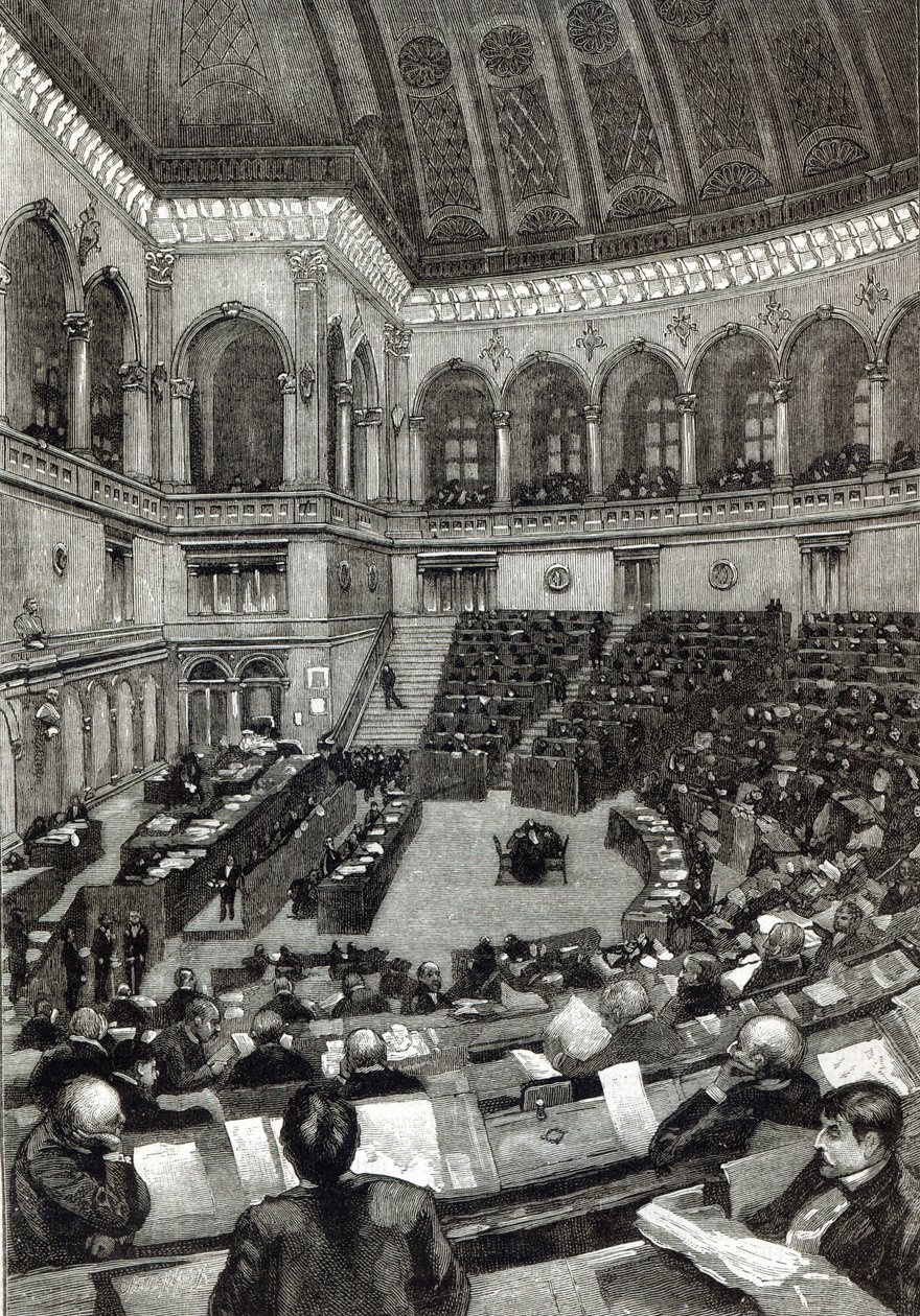A night sitting in the Italian Chamber of Deputies, from 