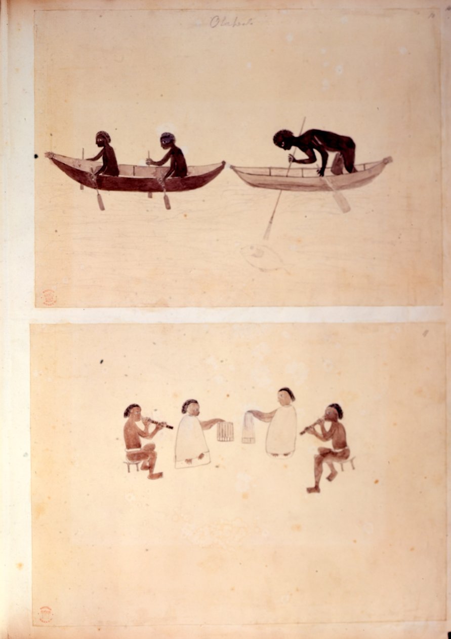 Aborigines fishing, from 