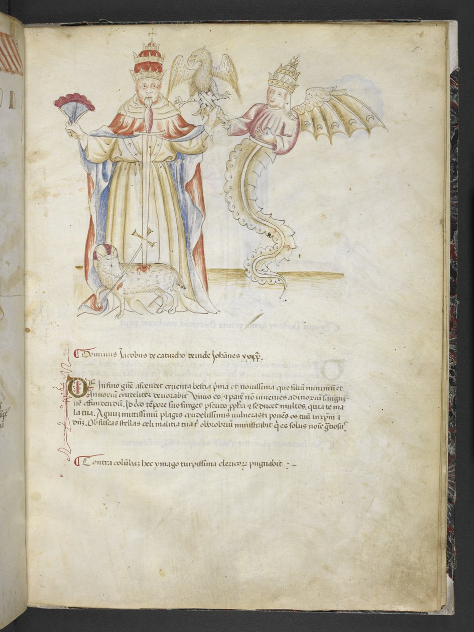 Joachimi Abbatis de Curatio, et Anselmi, Episcopi Marsicani, Vaticinia xxx de Pontificibus Romanis; scil., a Nicolao III. ad Innocentium VIII, c.1500 by English School